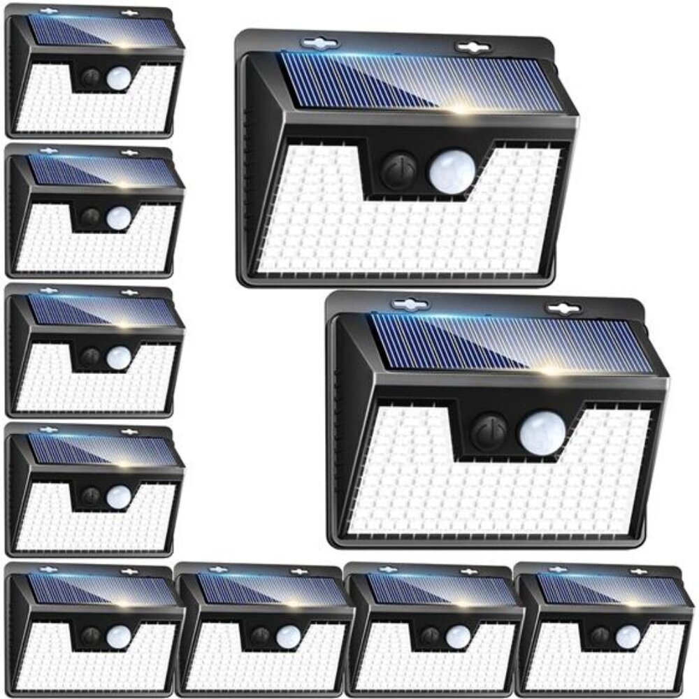 Solar Outdoor Lights Motion Sensor Waterproof LED Security Lights for Garden Yar